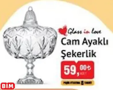 GLASS İN LOVE CAM AYAKLI ŞEKERLİK